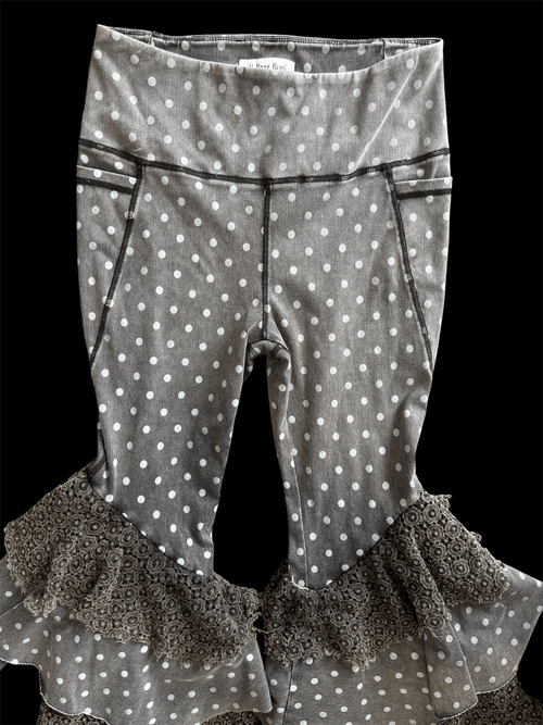 Black Polka Dot Leggings image 1