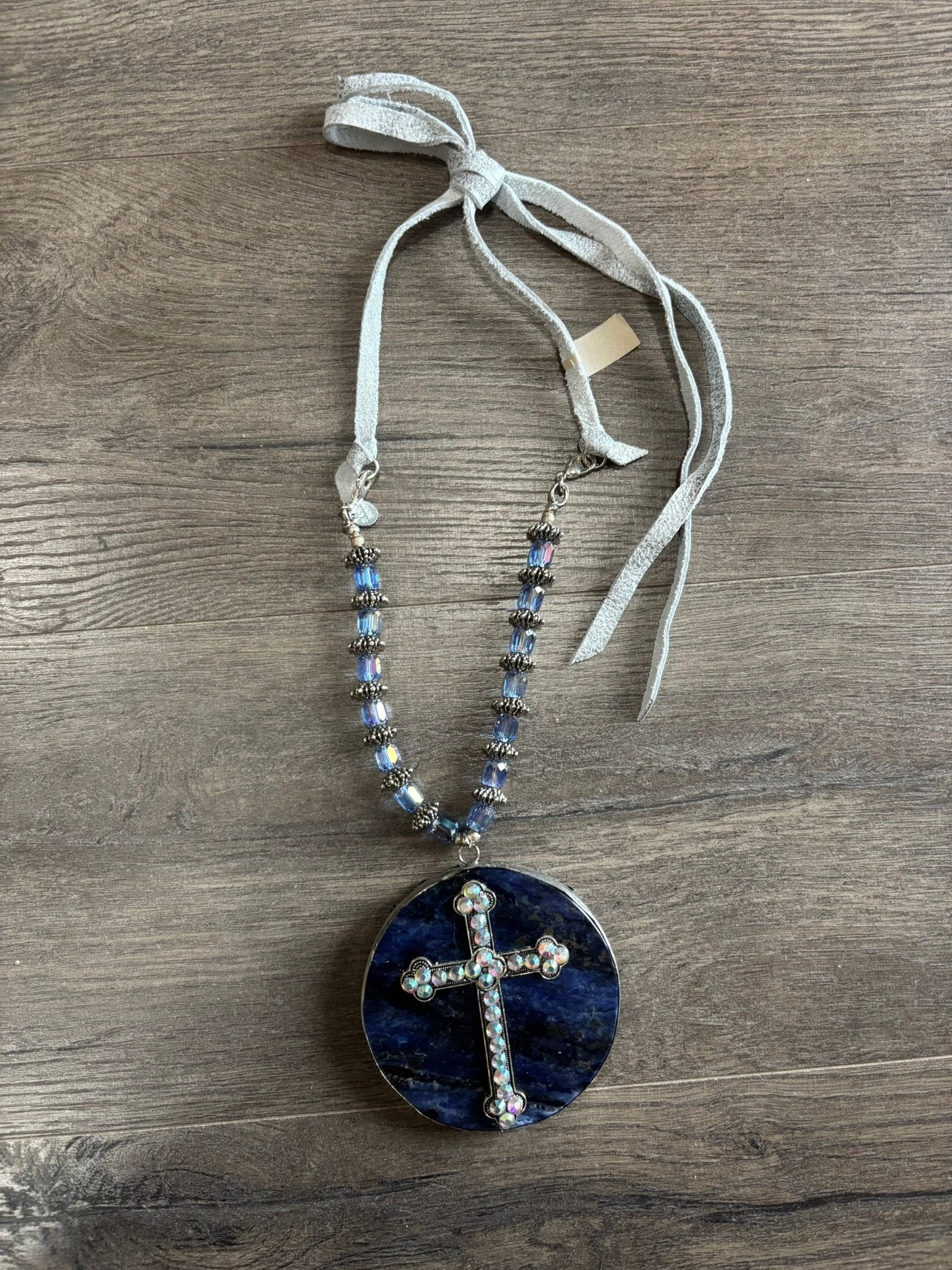 Large Royal Azure Pendant Necklace