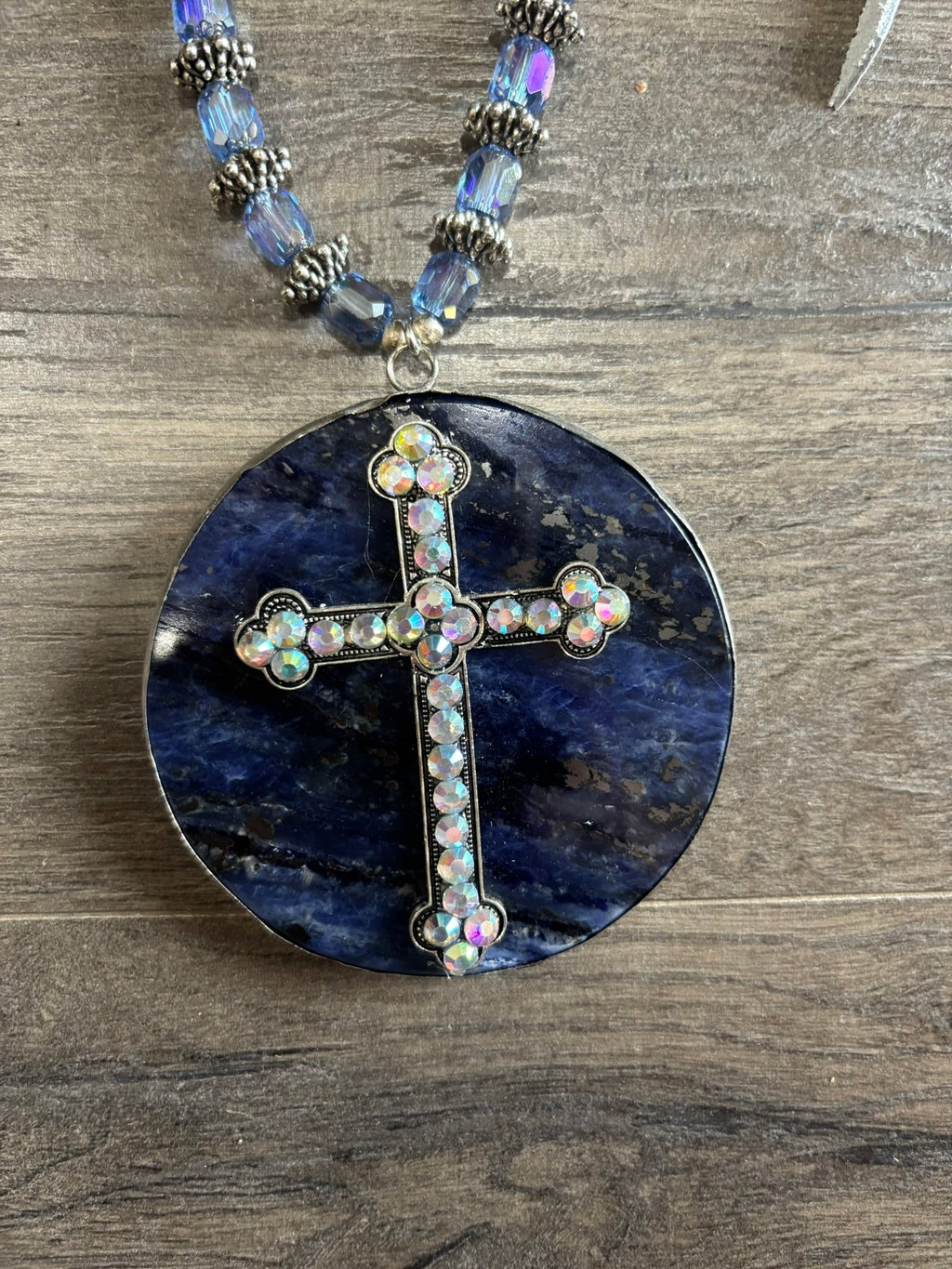 Large Royal Azure Pendant Necklace
