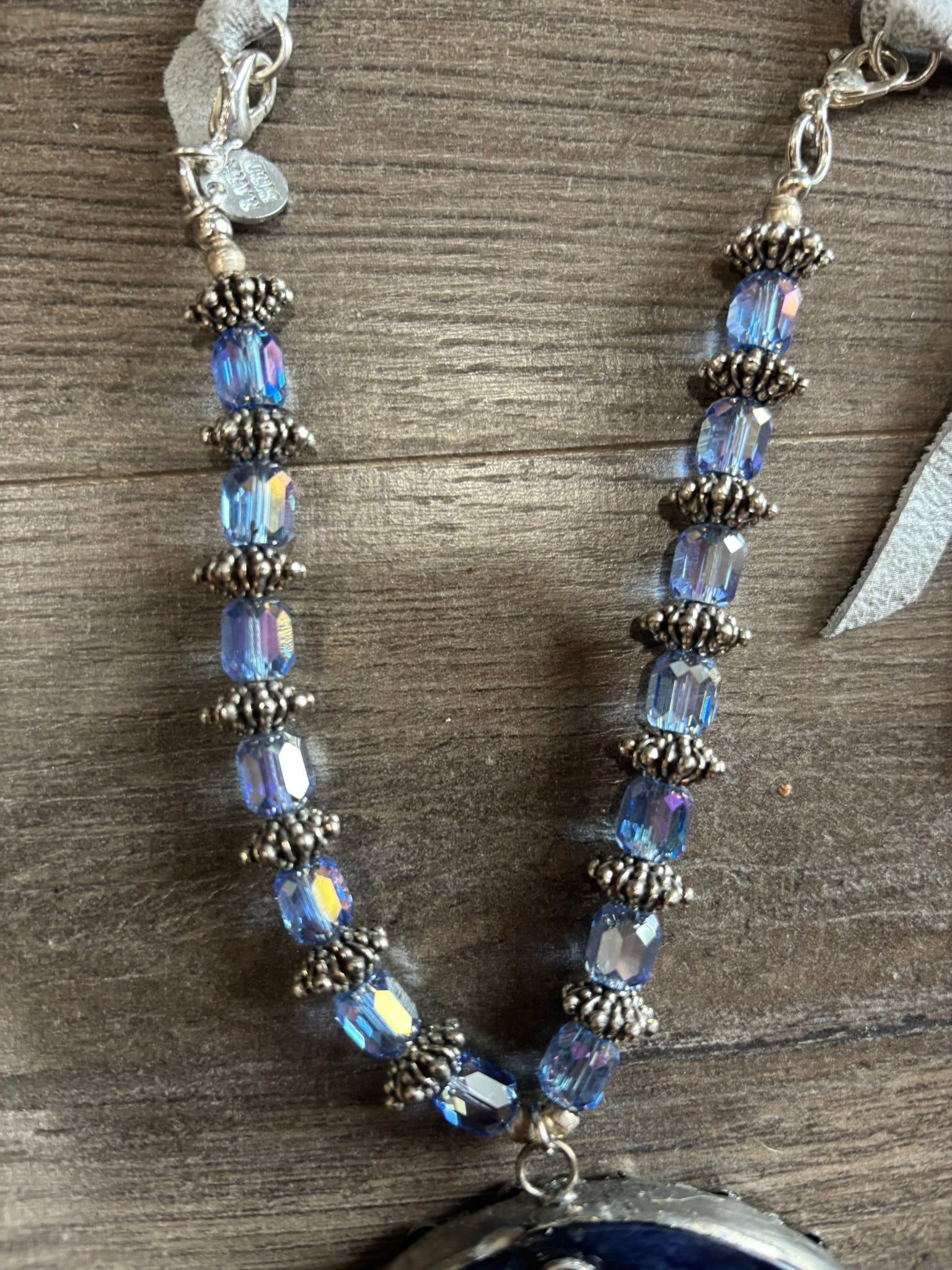 Large Royal Azure Pendant Necklace
