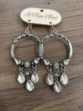 Silver Crystal Dangle Earrings