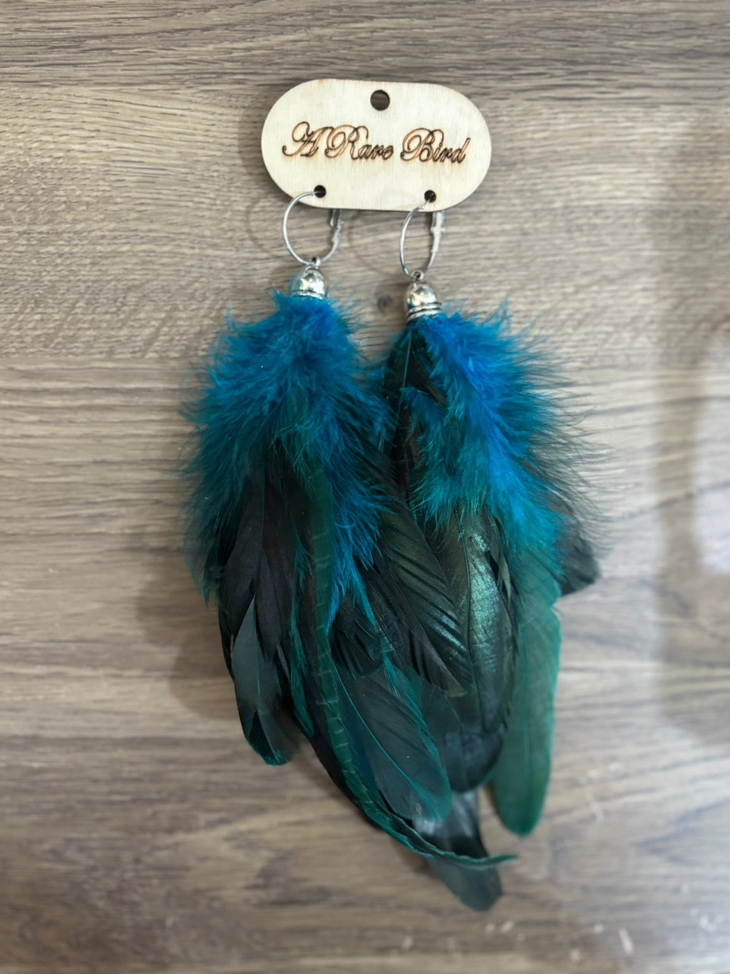 Blue Sky Bell Feather Earrings