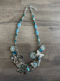 Blue Crystal Butterfly Necklace