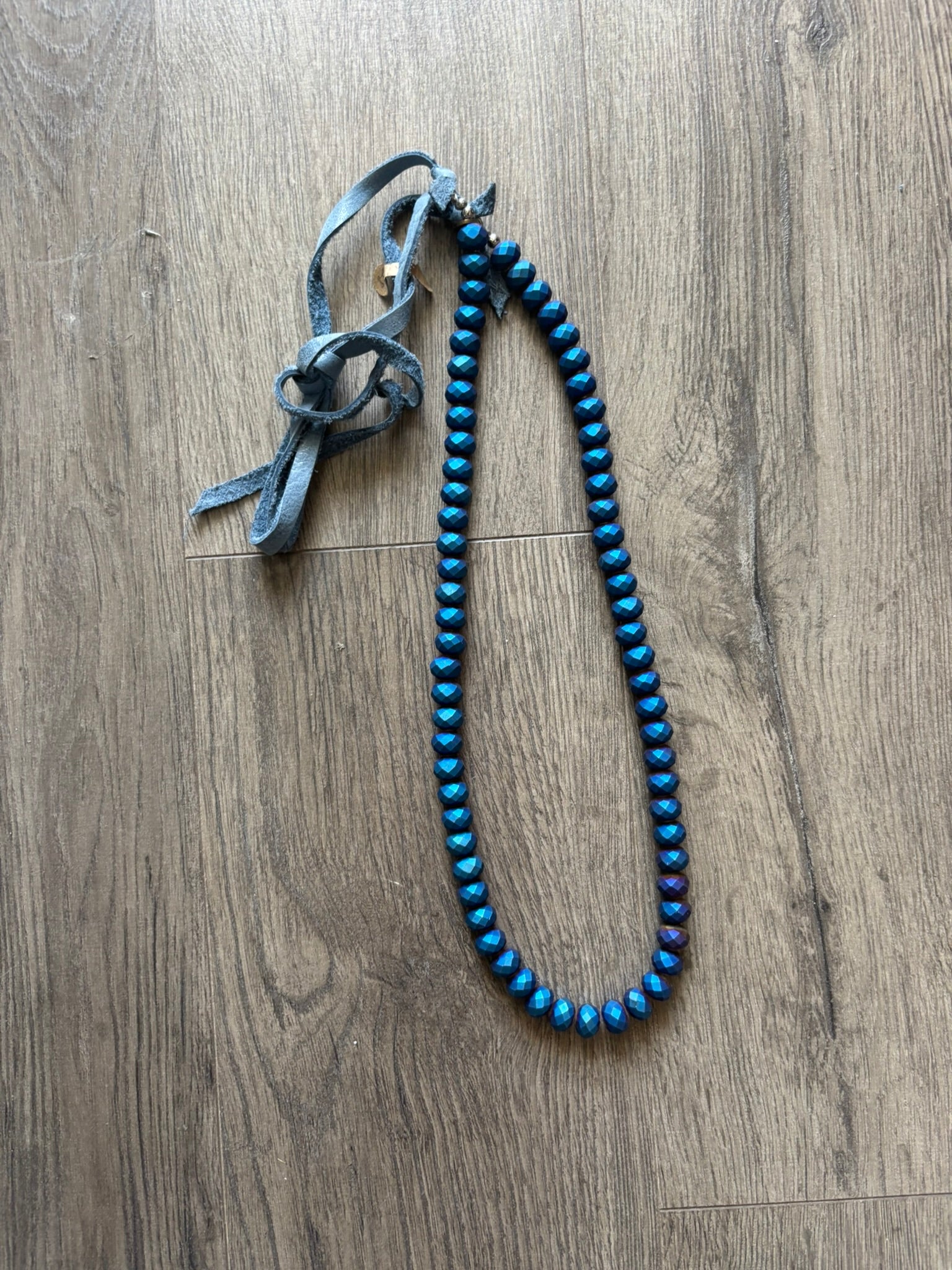Midnight Ocean Beaded Necklace