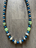Metallic Lime Twist Necklace