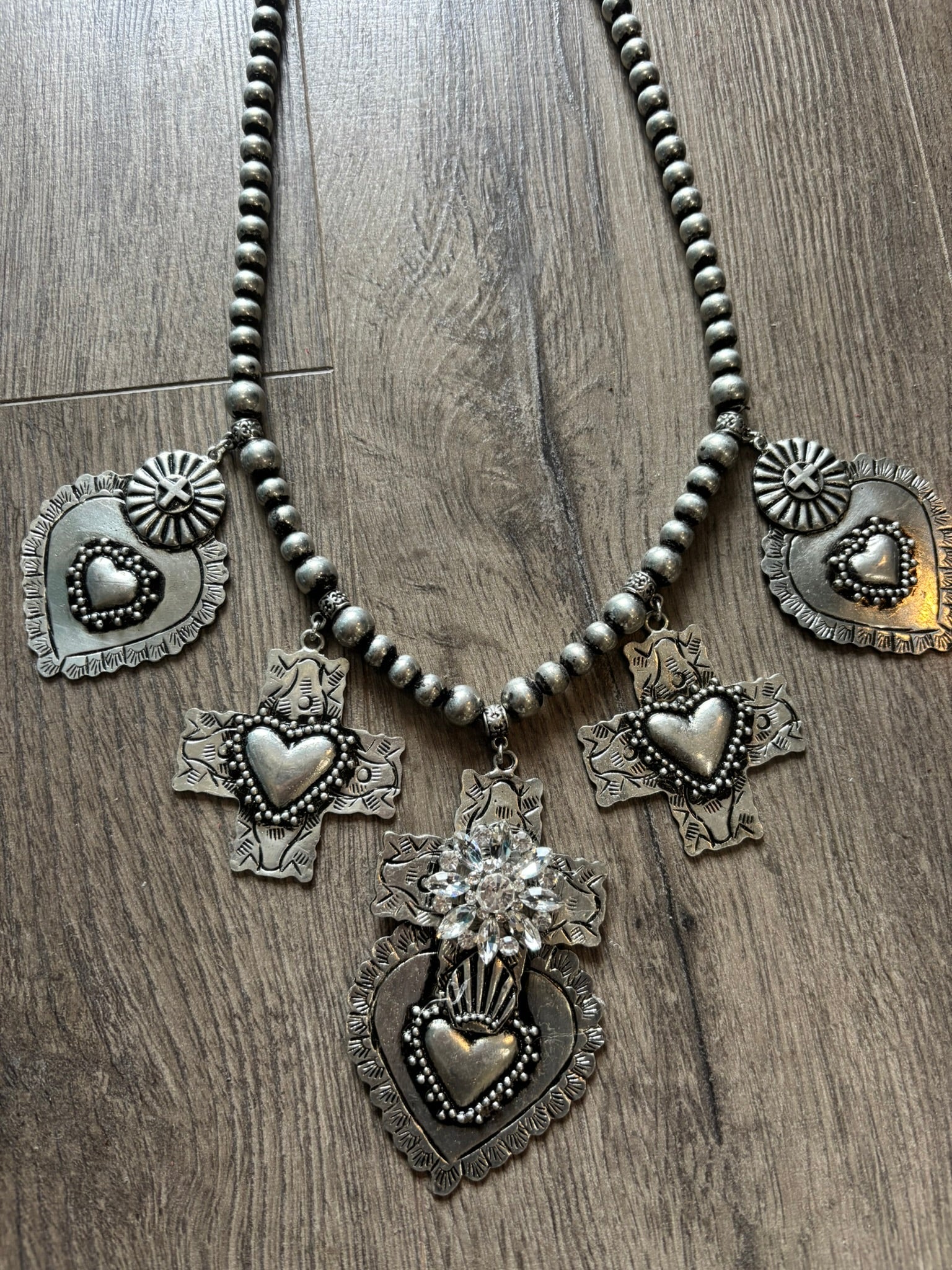 Devoted Heart Silver Necklace