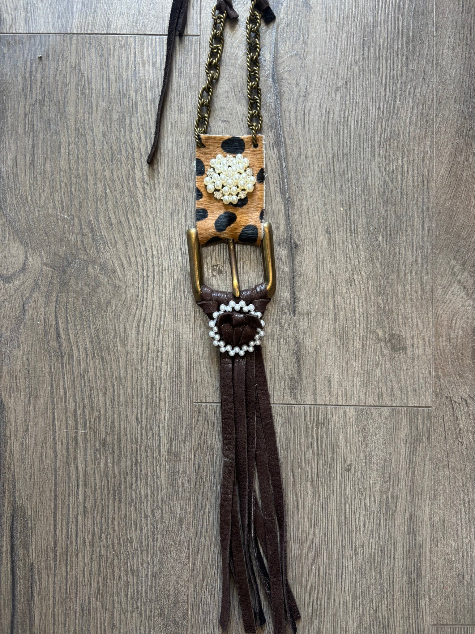 Leopard Glam Buckle Necklace