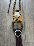 Leopard Glam Buckle Necklace