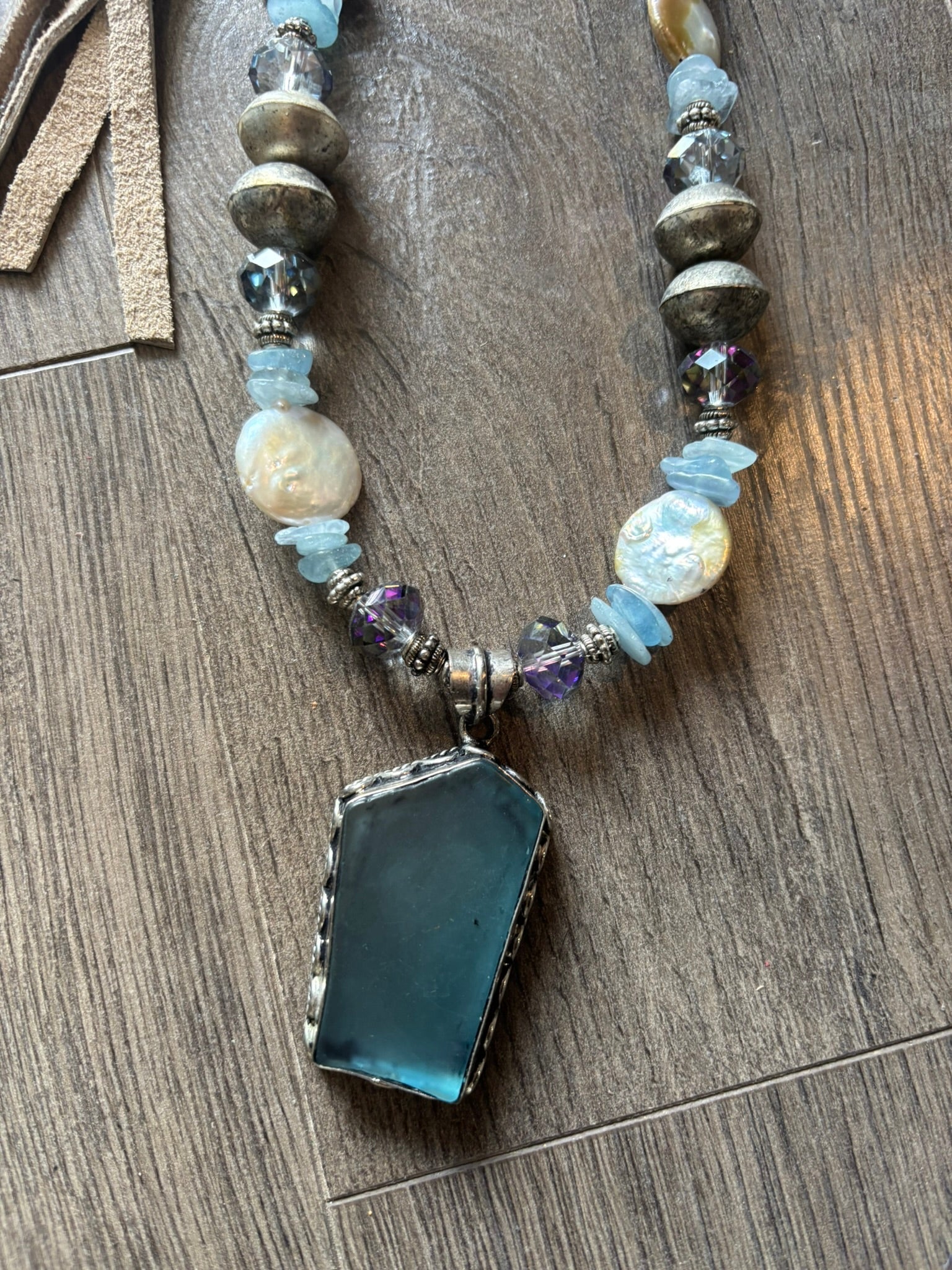 Sea Glass Sandy Shimmer Necklace