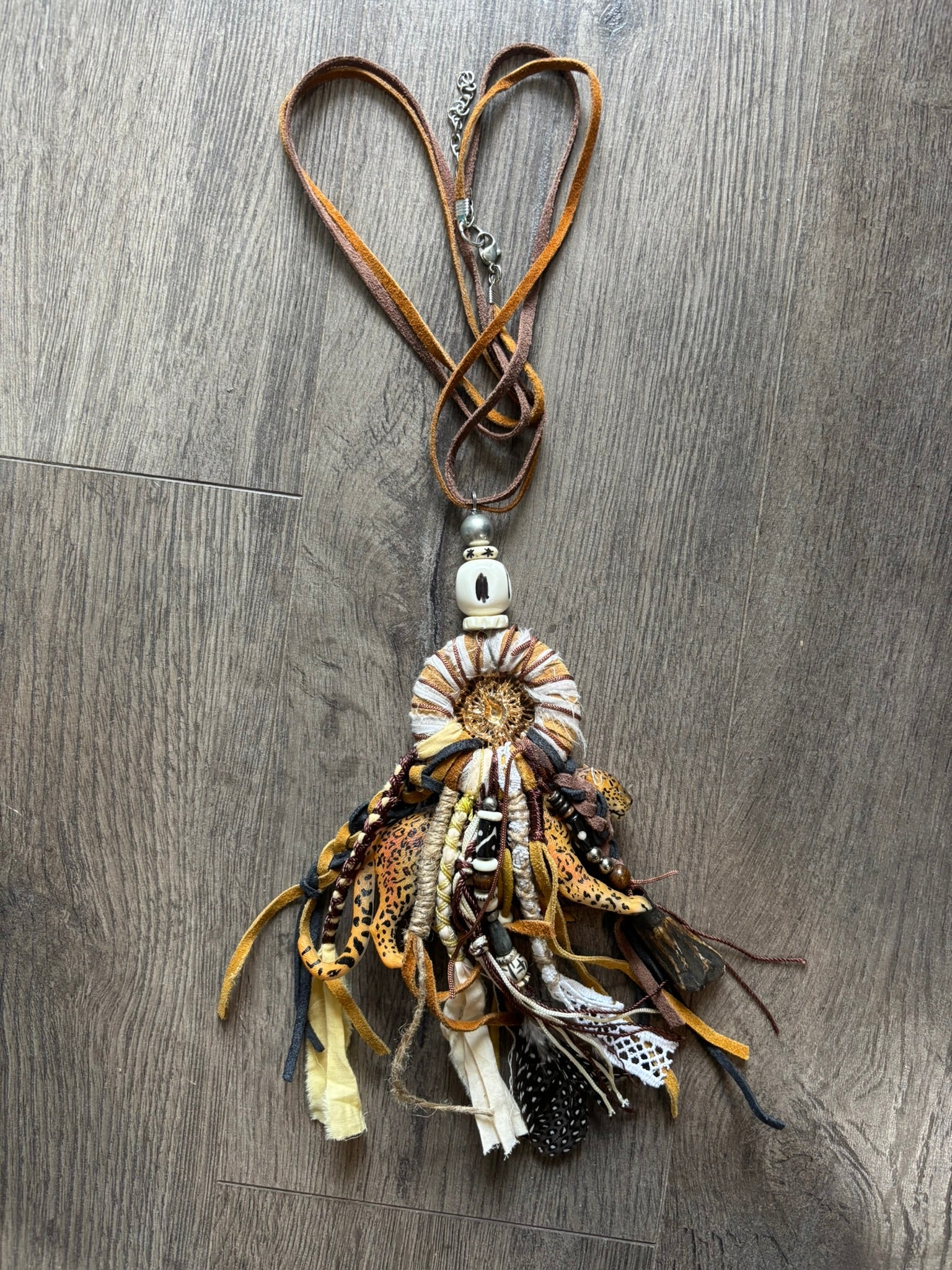 Safari Sunburst Leopard Necklace