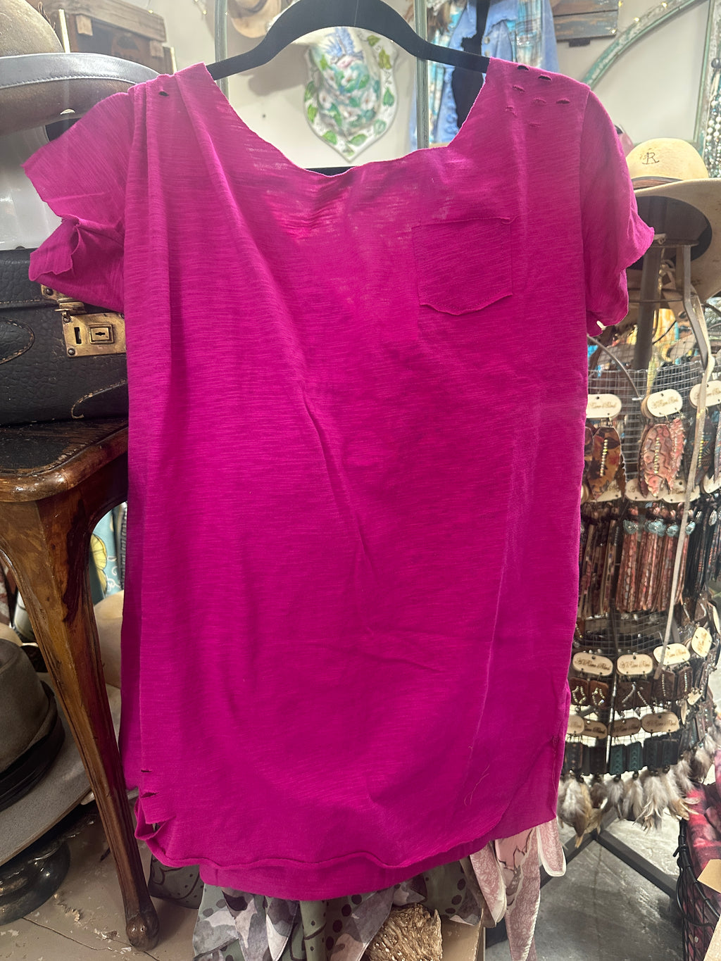 Fuchsia Rip Tee