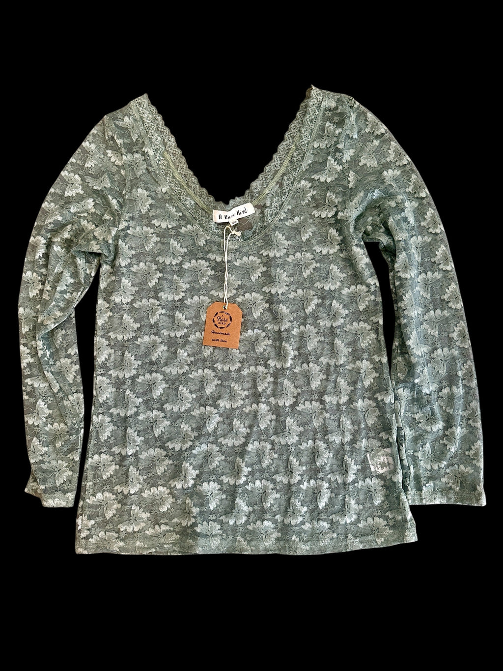 Sage Lace Layer Shirt