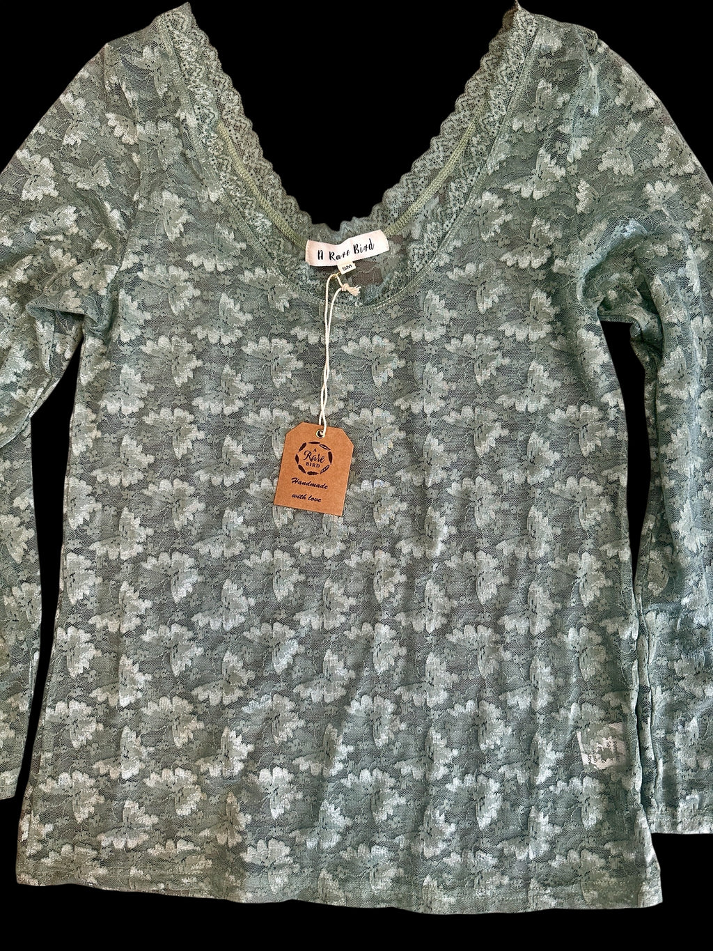 Sage Lace Layer Shirt