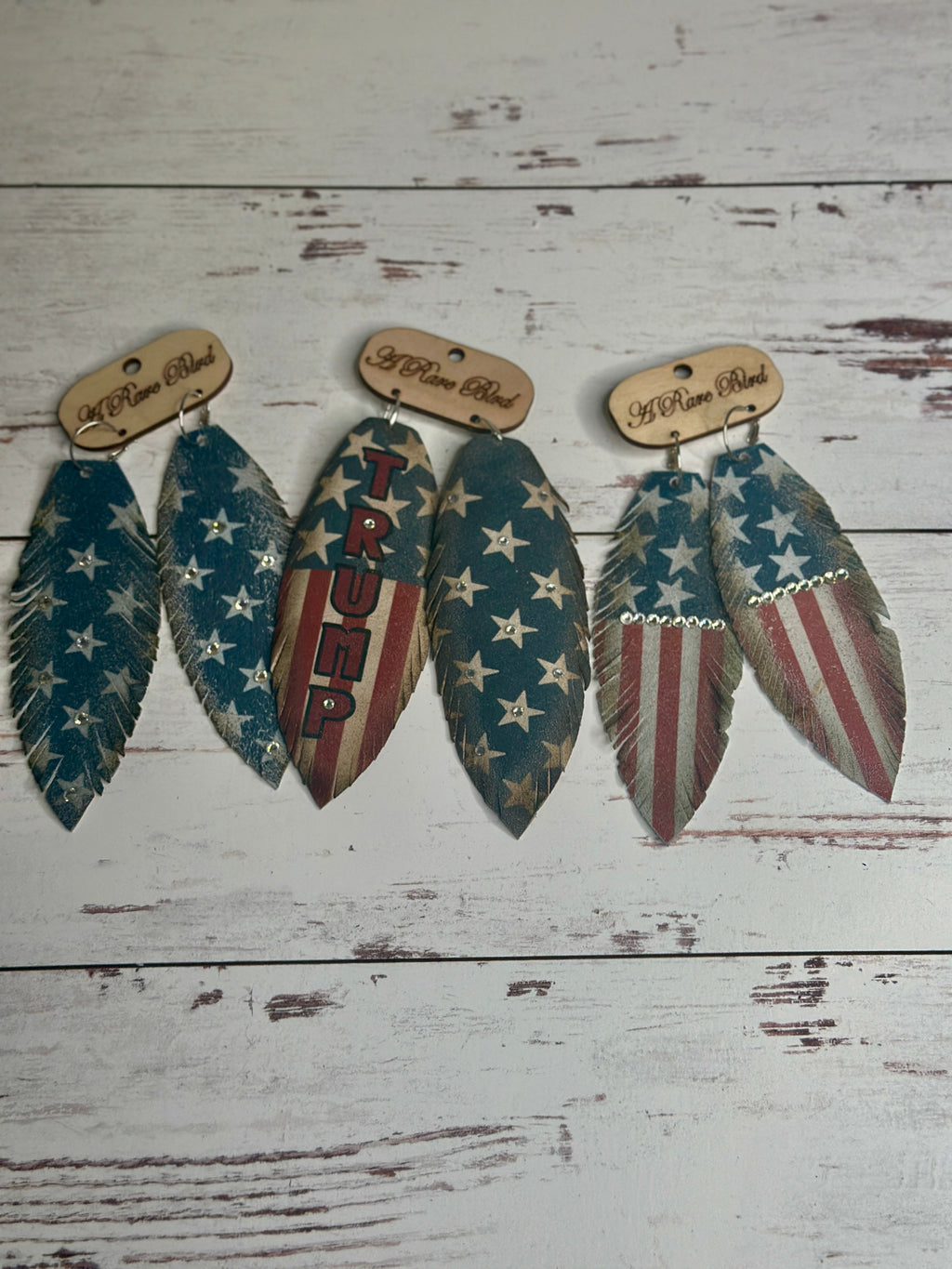 Flag Leather Earrings