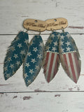 Flag Leather Earrings