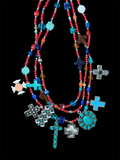 Treasured Cross 3 Strand Trinket Necklace