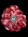 Red Crimson Flower Pin