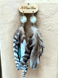 Natural Pearl Feather Earrings