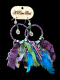 Boho Aura Purple Earrings