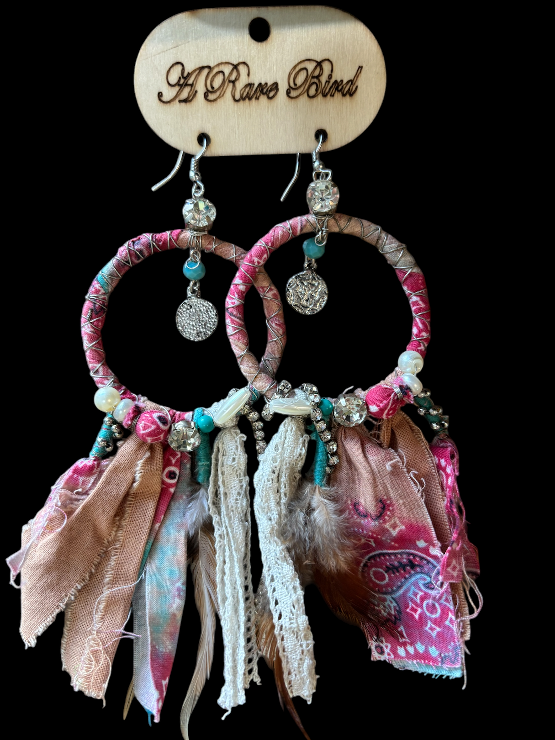 Boho Aura Magenta Earrings