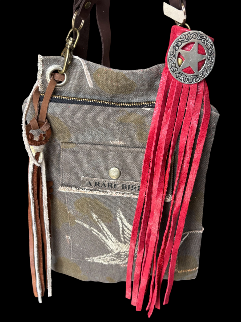 Starry Red Boot Leather Tassel