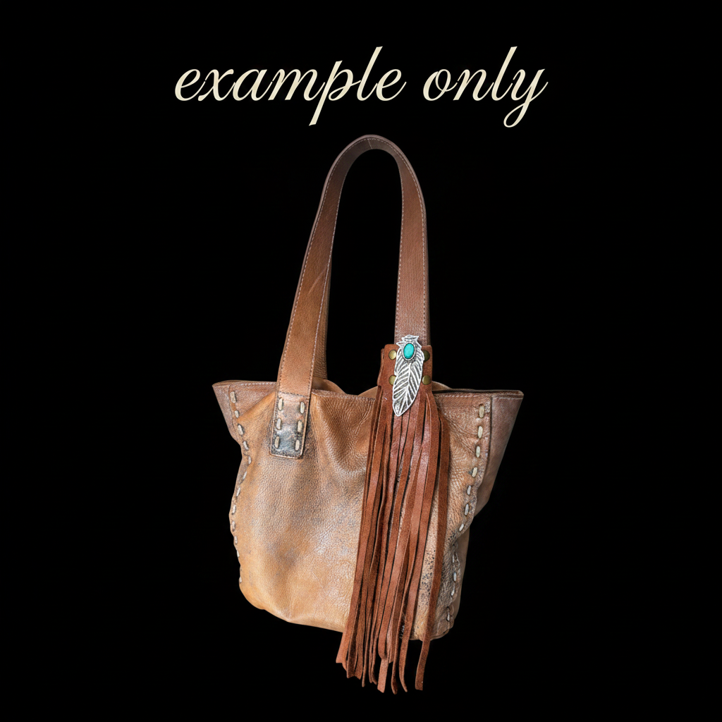 Silver Cross Chocolate Leather Boot Tassel