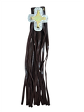 Silver Cross Chocolate Leather Boot Tassel