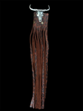Leopard Longhorn Boot Leather Tassel