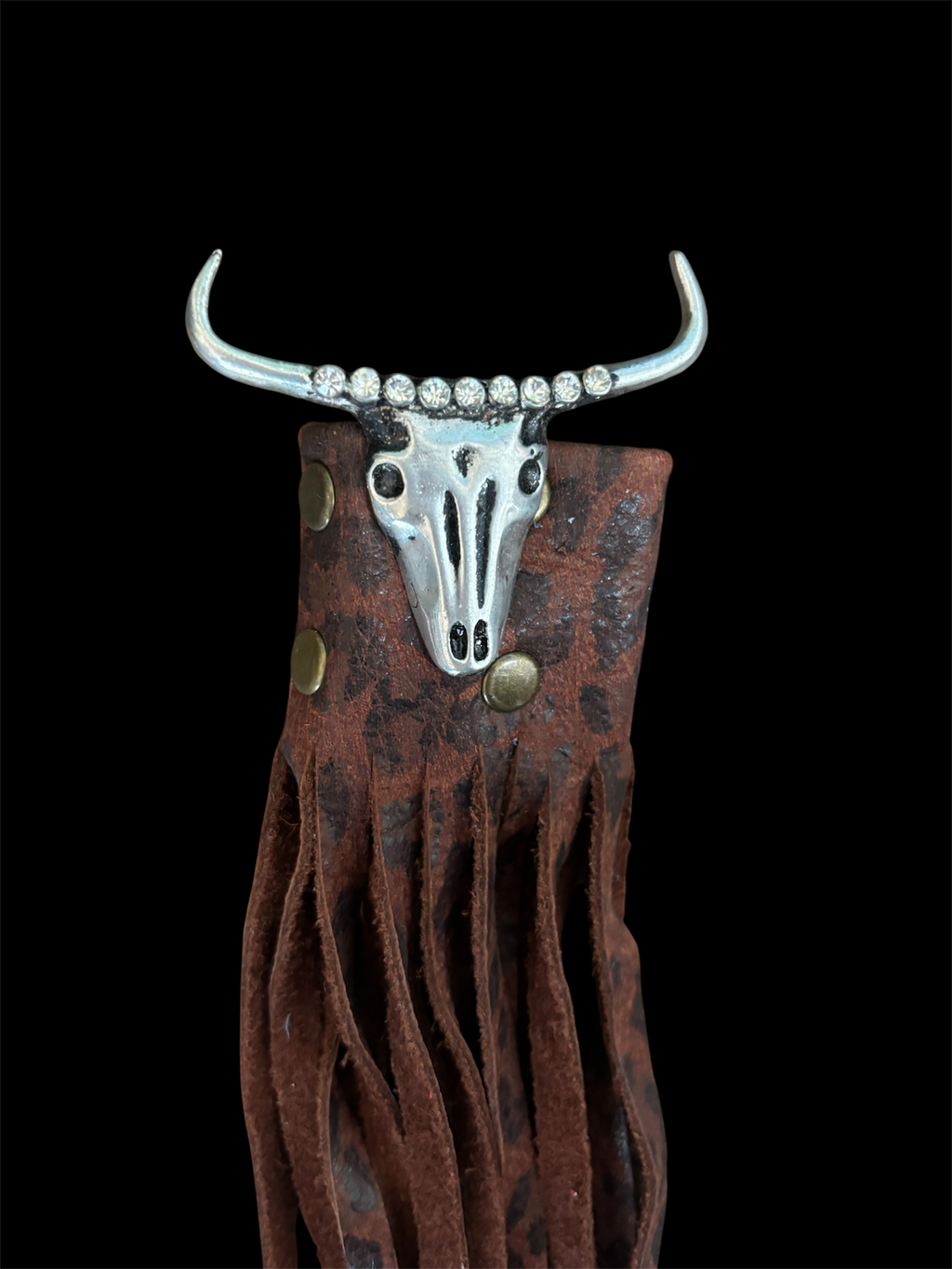 Leopard Longhorn Boot Leather Tassel