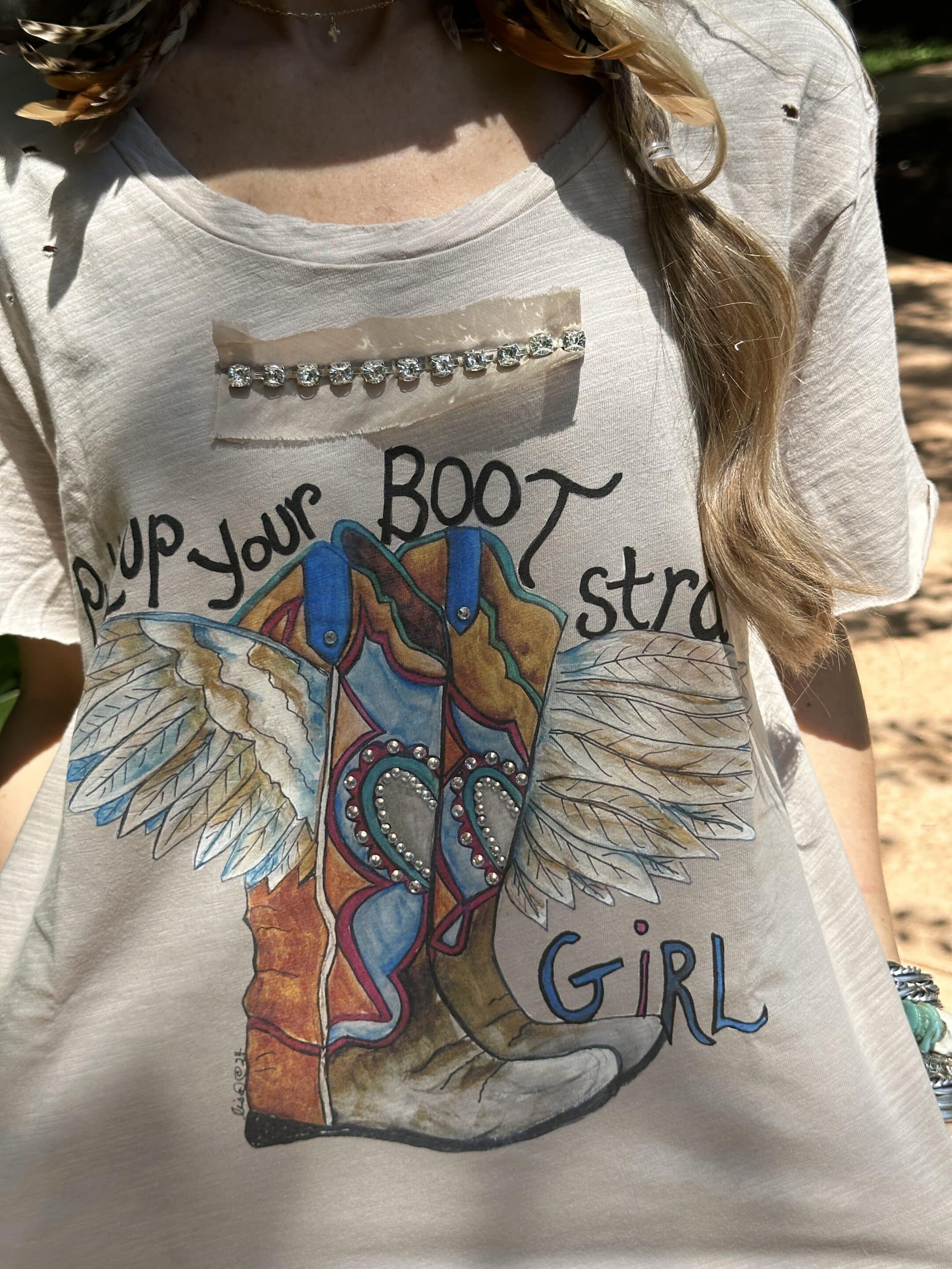 Pull Up Your Bootstraps Tattered Shirt image 1