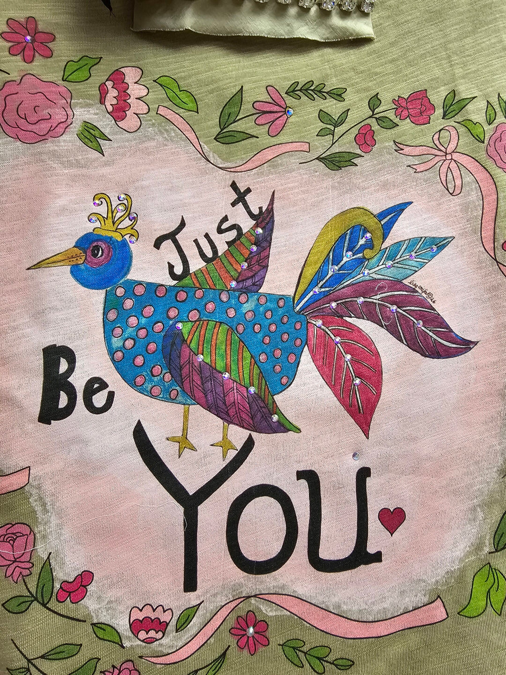Just Be You Olive Tattered Tee Bundle image 0