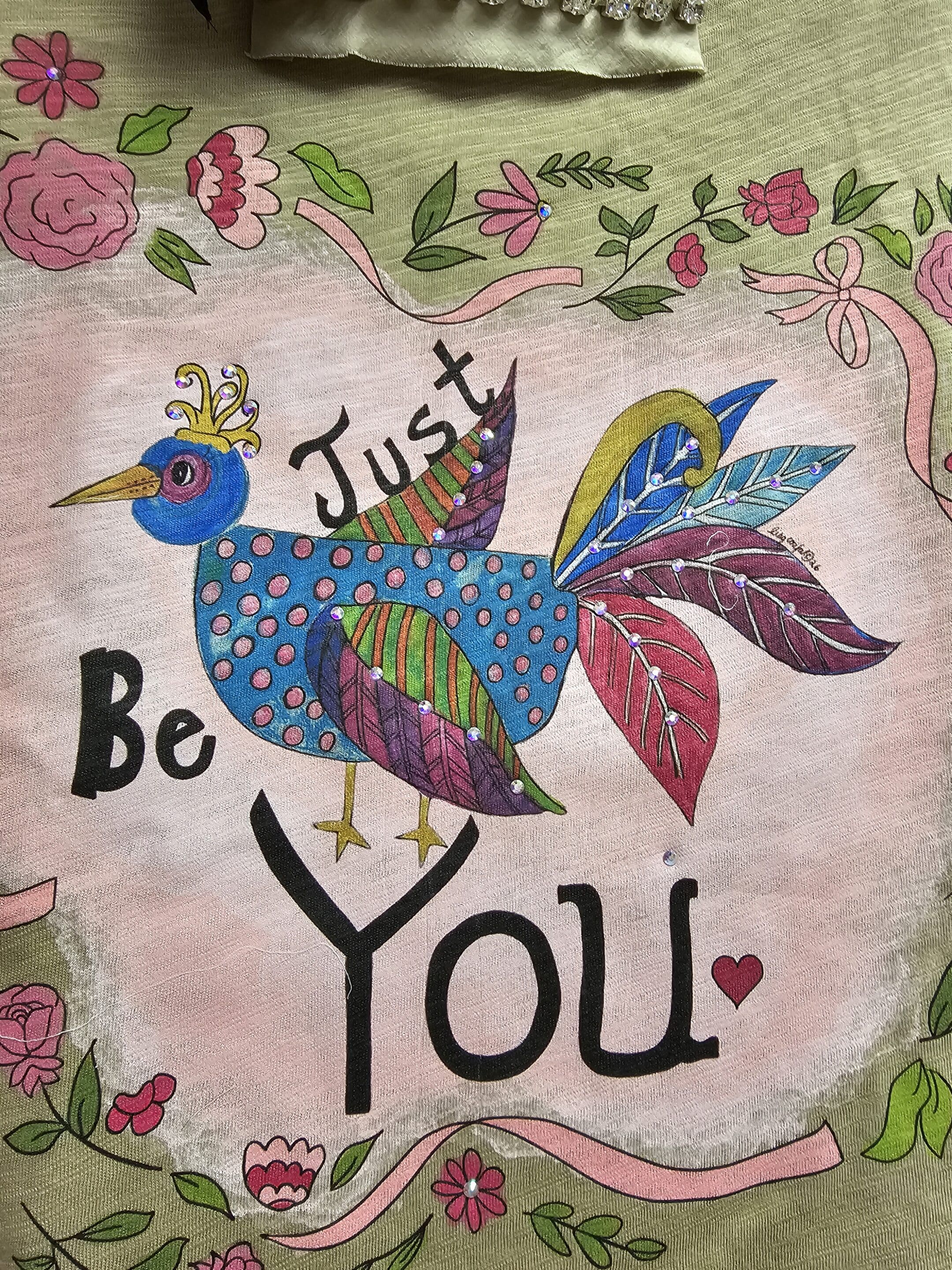 Just Be You Olive Tattered Tee Bundle image 0