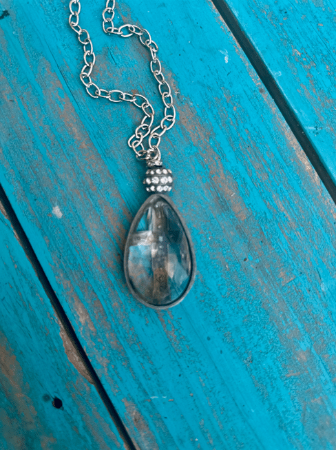 Soldered Crystal Sparkle Pendant Necklace image 2