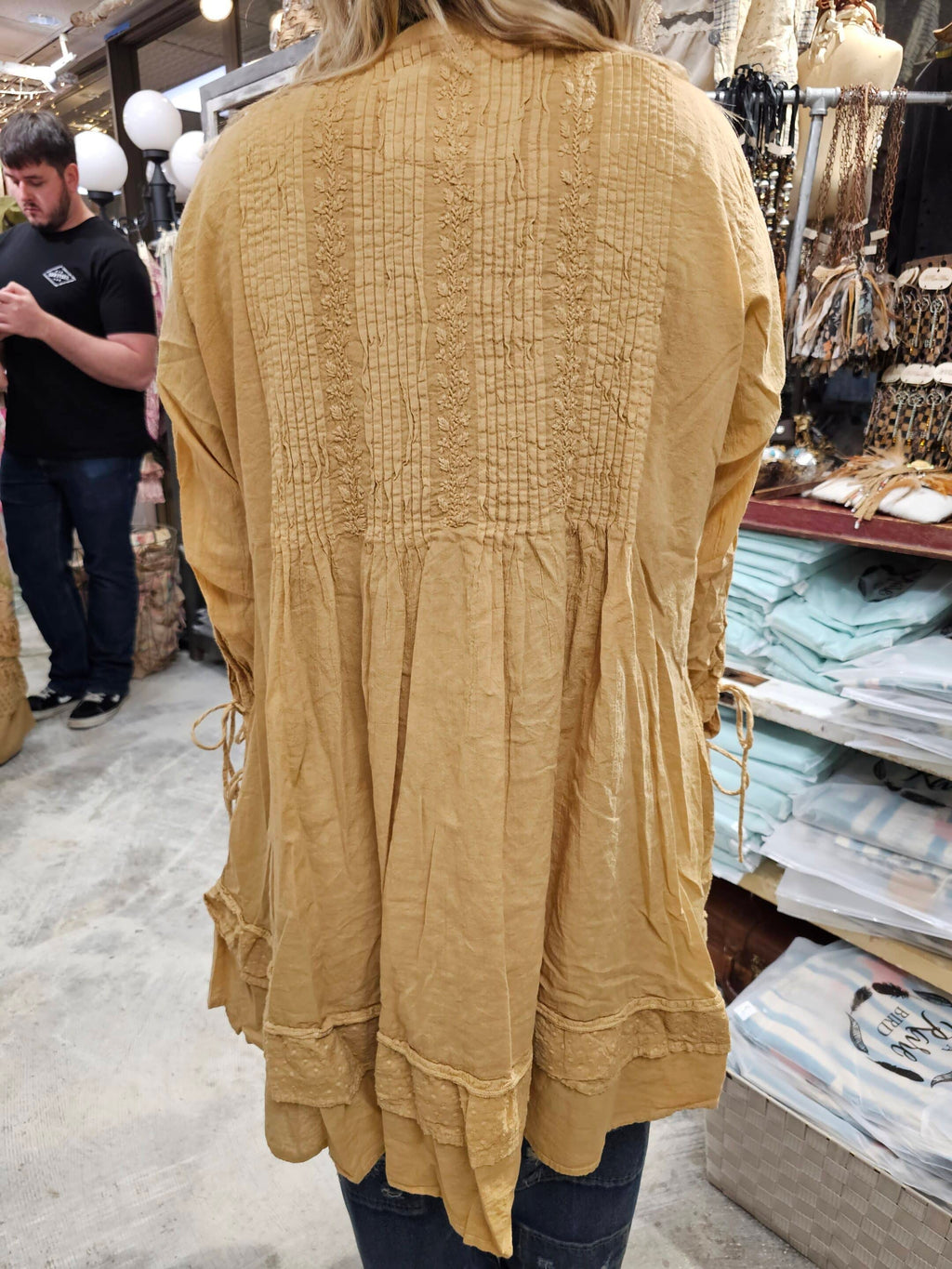 Mustard Tie Top image 2
