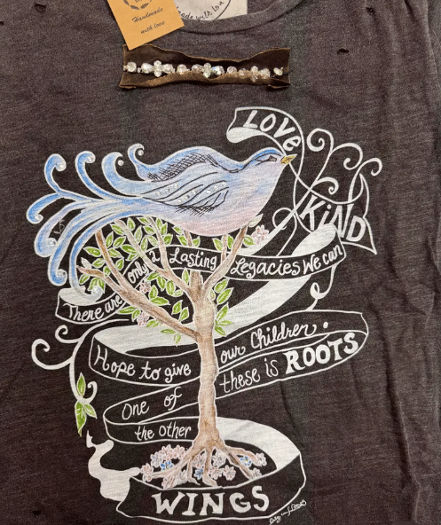 Roots and Wings Distressed Shirt image 1