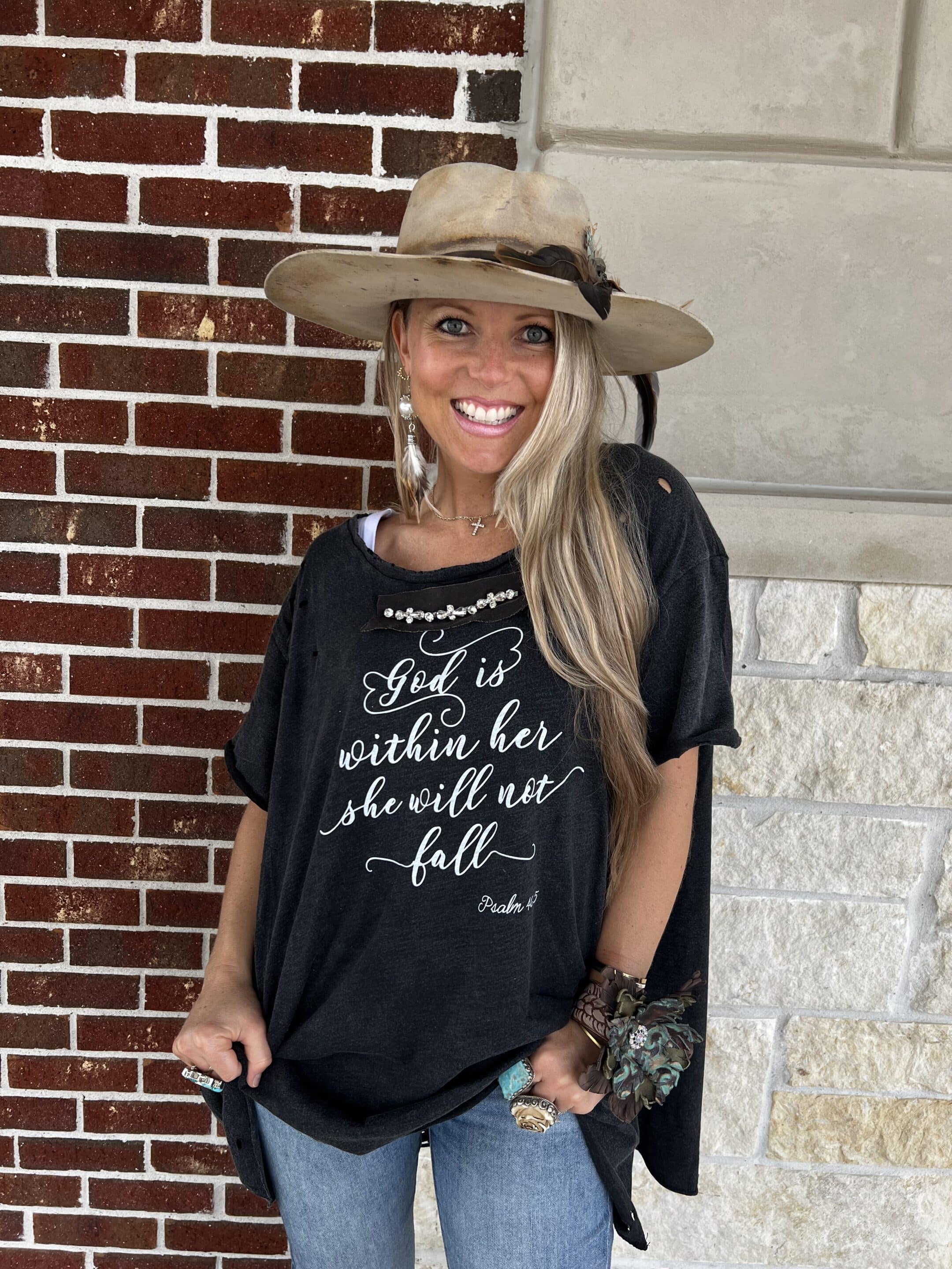 "God is within Her" Distressed Shirt Bundle image 1