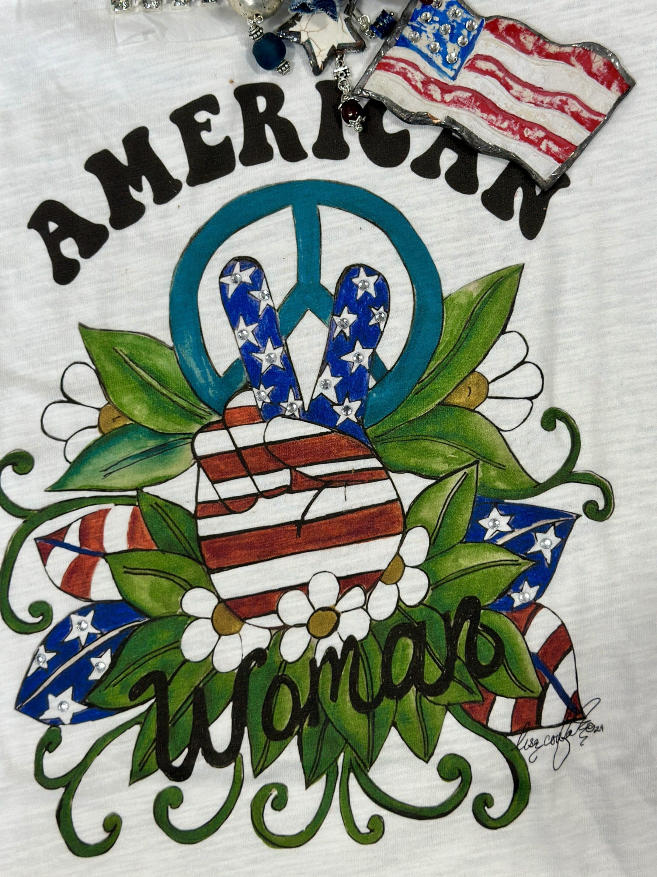 "PEACE OUT AMERICAN WOMAN" SHIRT Bundle image 1