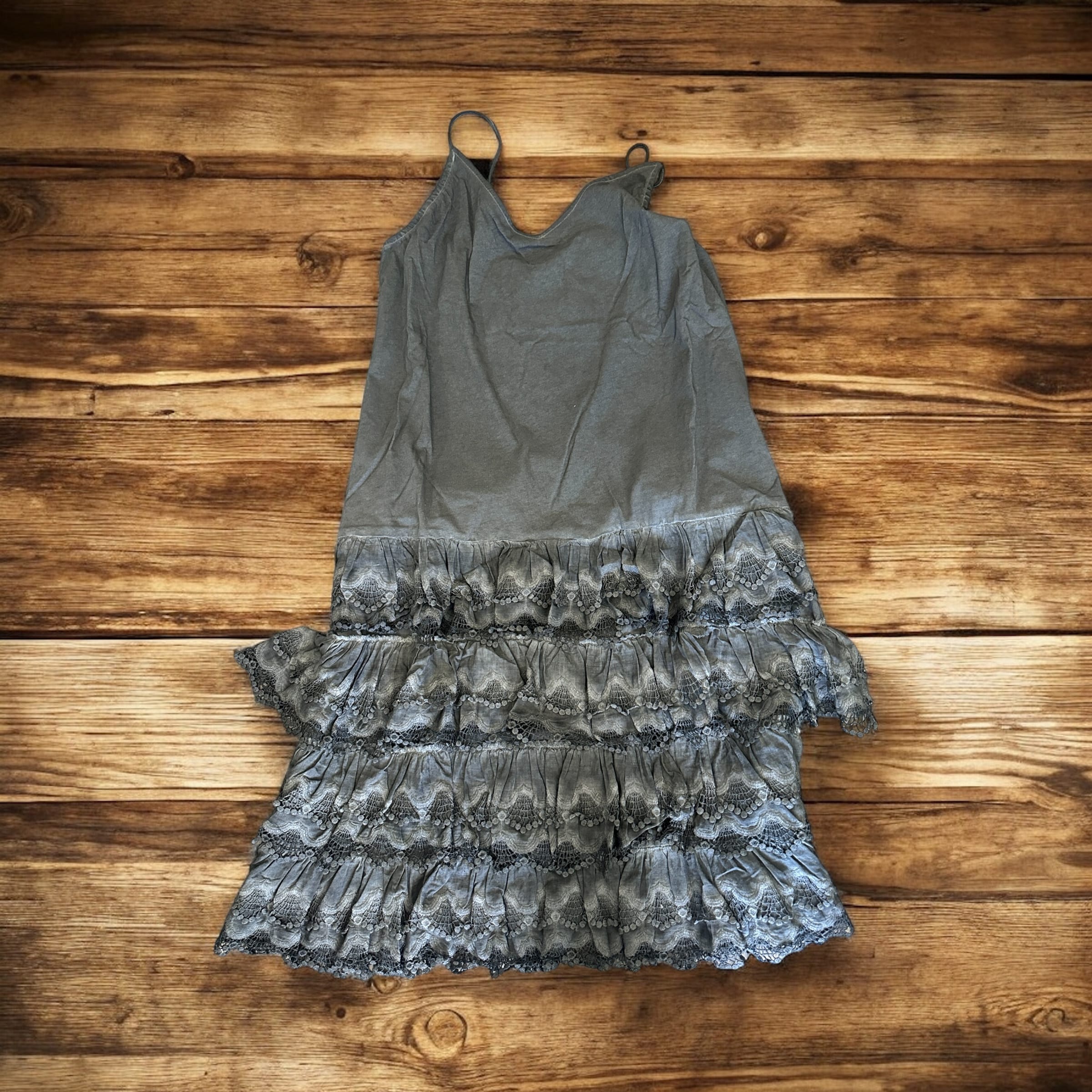 Black Distressed Ruffle Slip Dress Bundle image 2