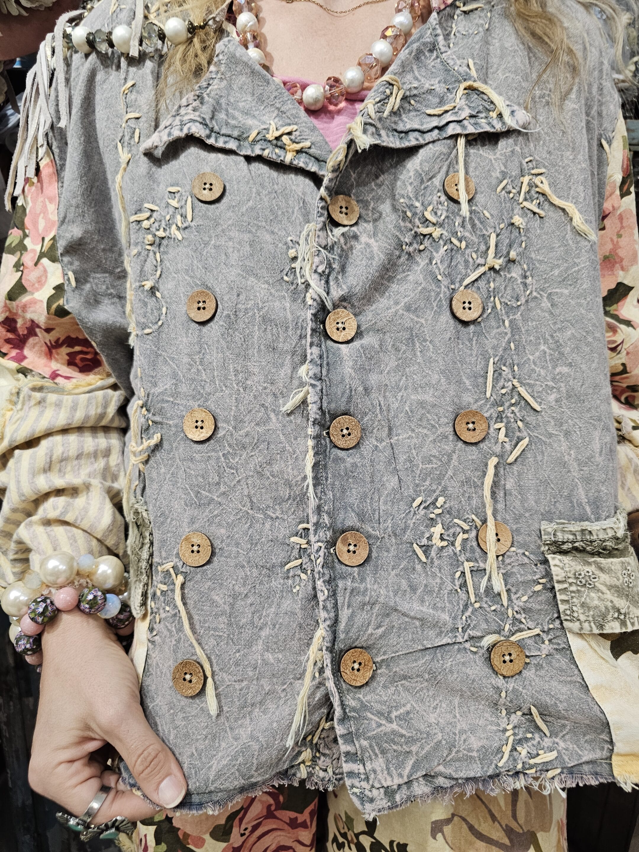 Chambray Knotted Shirt/Jacket Bundle image 0