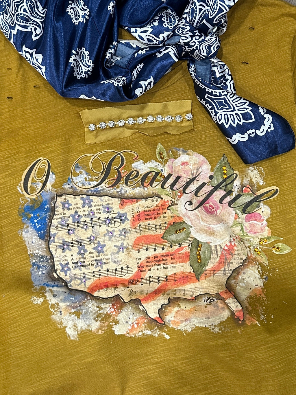 O Beautiful USA Tattered Tee image 0