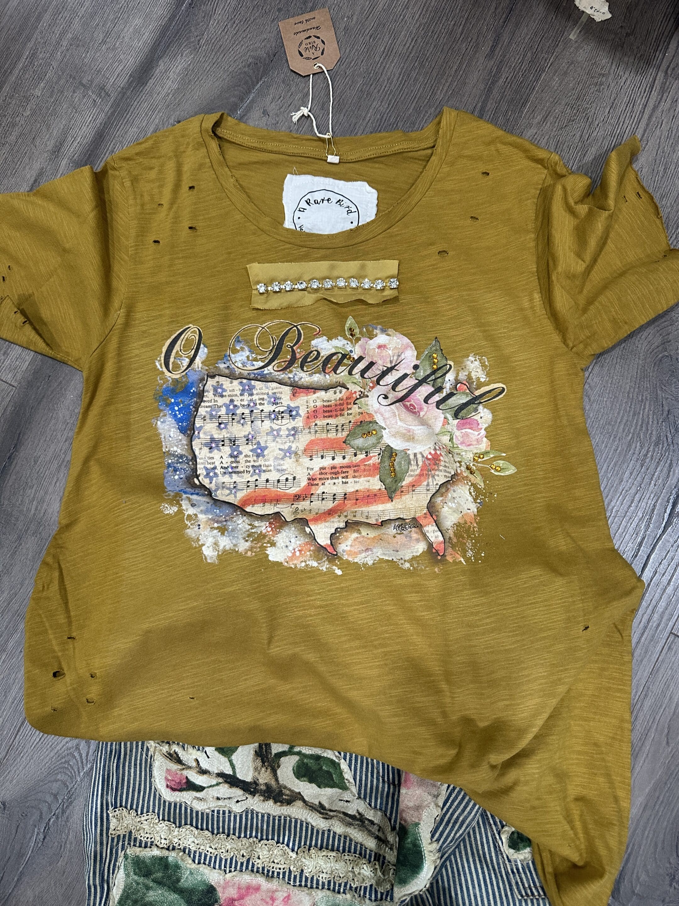 O Beautiful USA Tattered Tee image 2