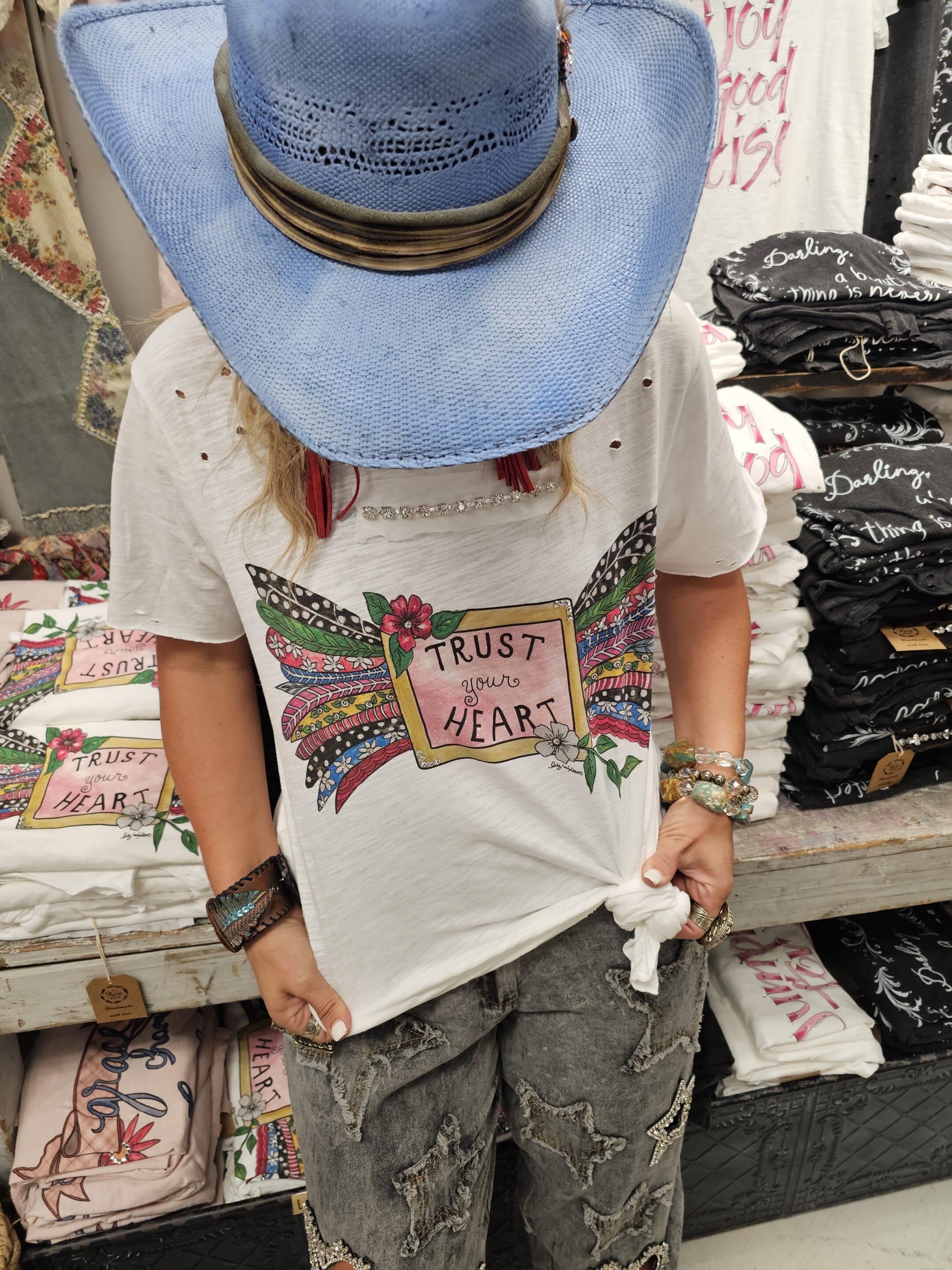Trust Your Heart Tattered Shirt image 0