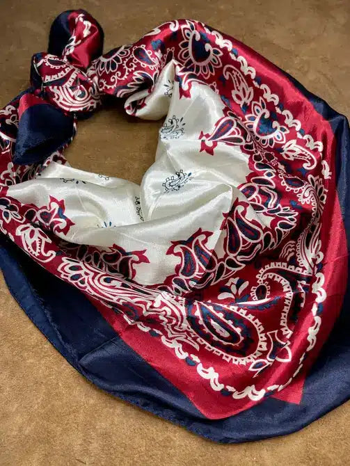Navy and Red Bandana Wild Rag image 2