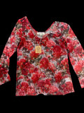 Stripes and Roses Mesh Top image 0