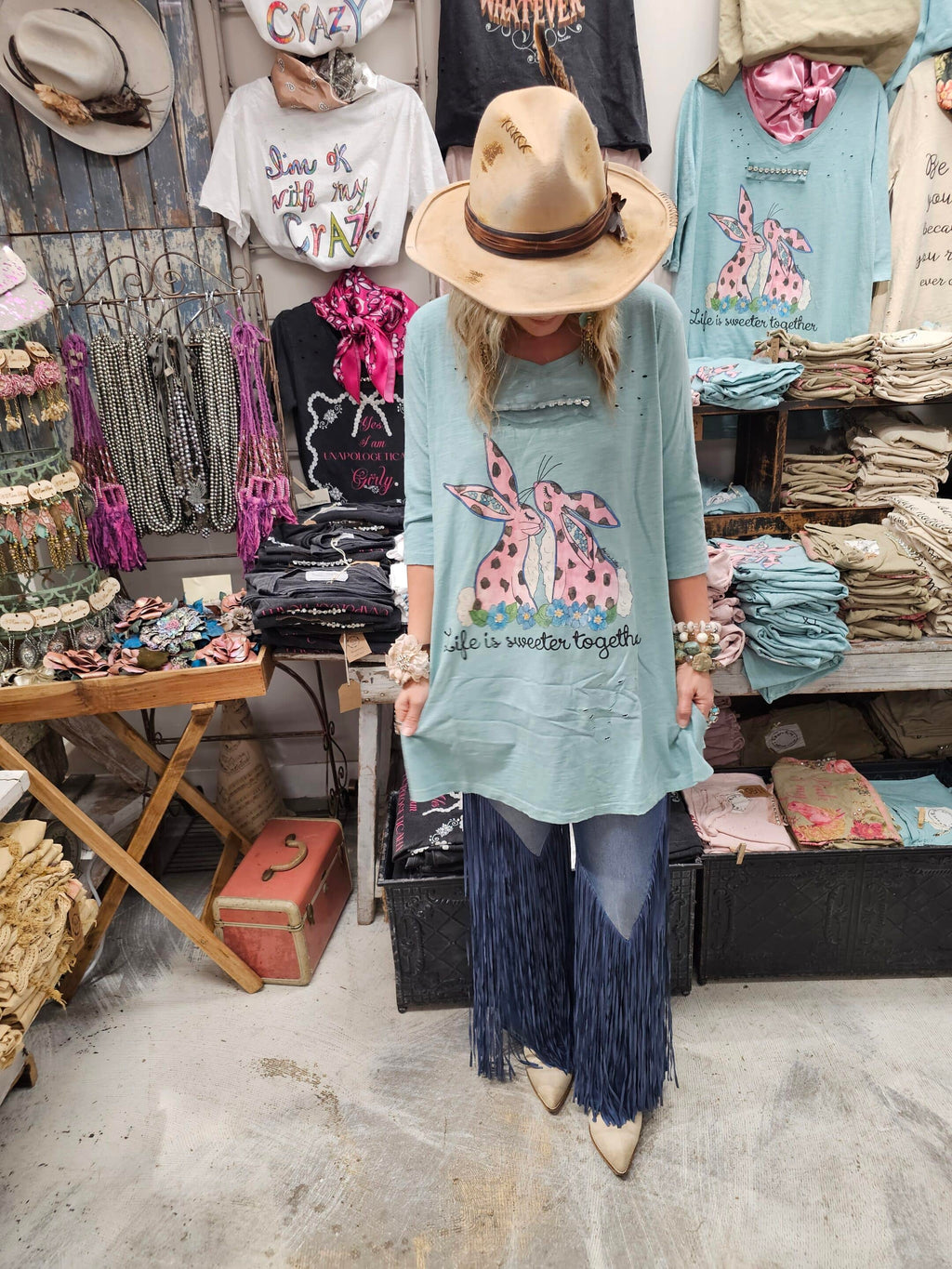 Life is Sweeter Tattered Shirt image 0