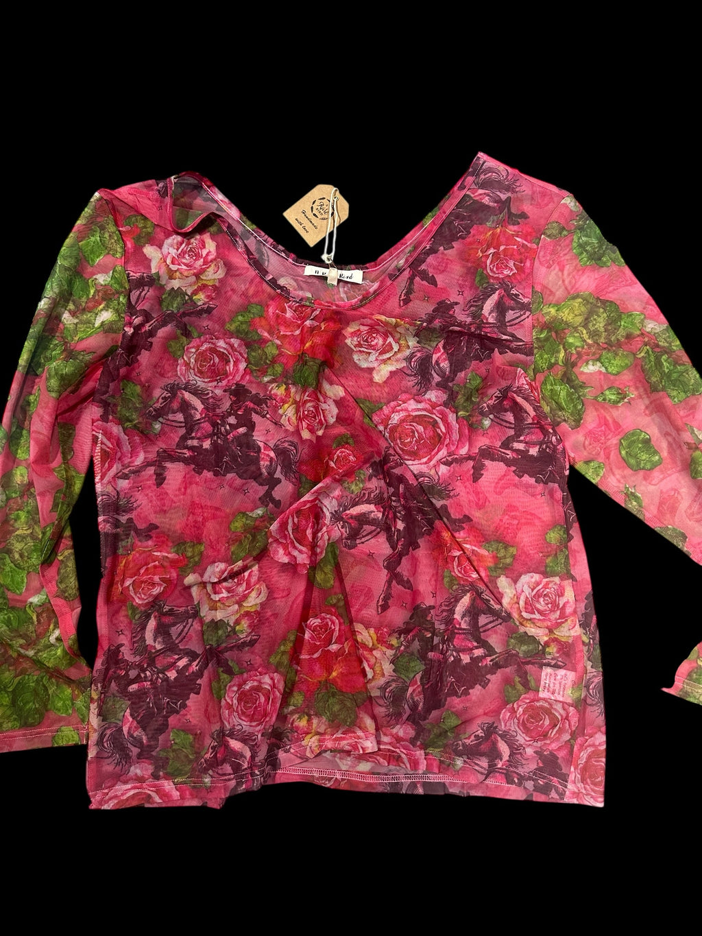 Racing Cowgirl Mesh Top image 0