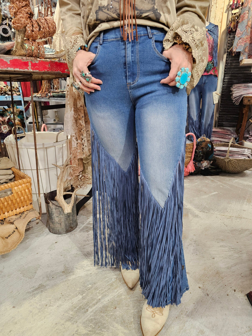 Fringe Snap Jeans Bundle image 3