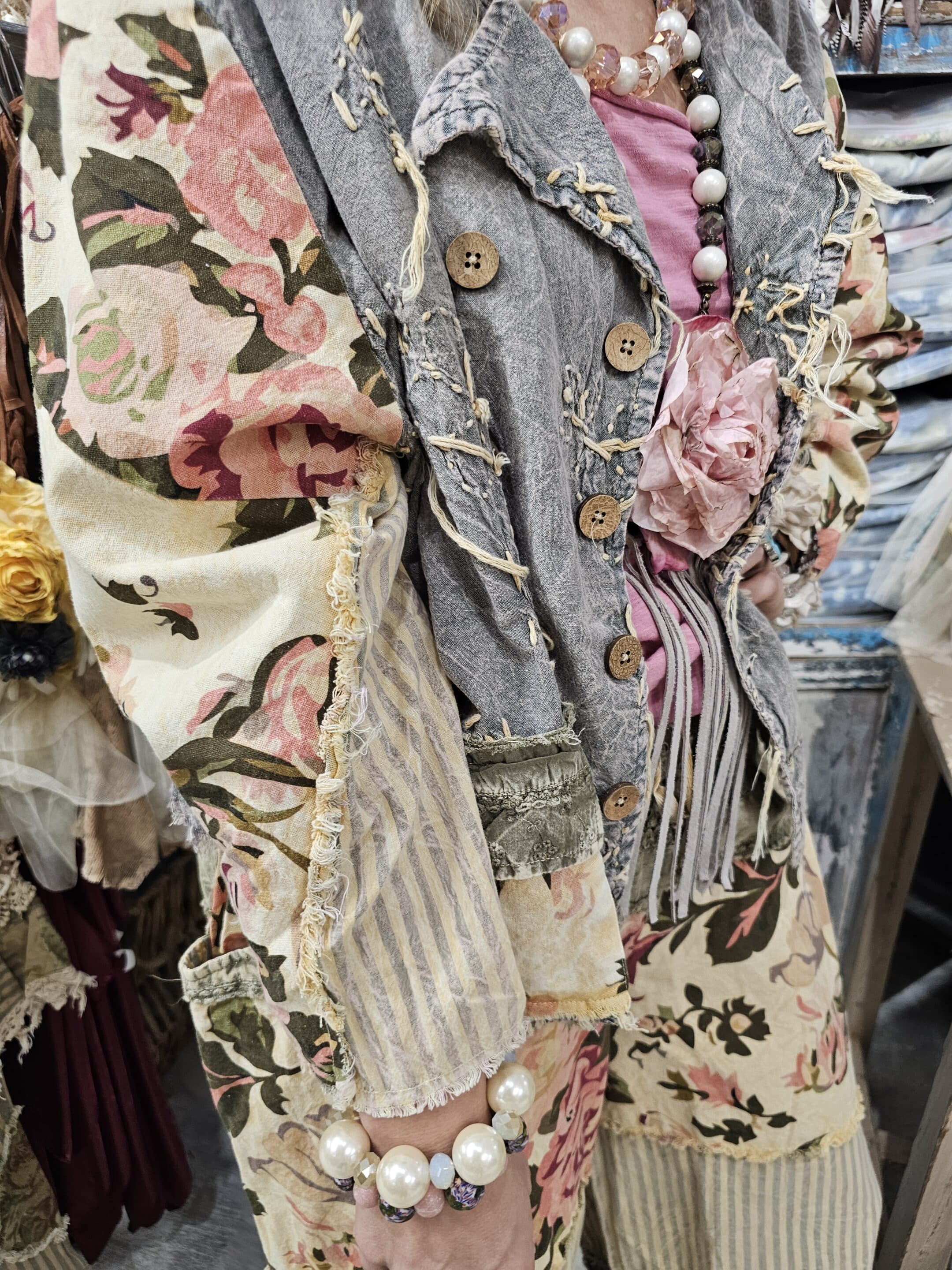 Chambray Knotted Shirt/Jacket Bundle image 3