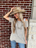 Distressed Olive Rip Tattered Shirt image 0