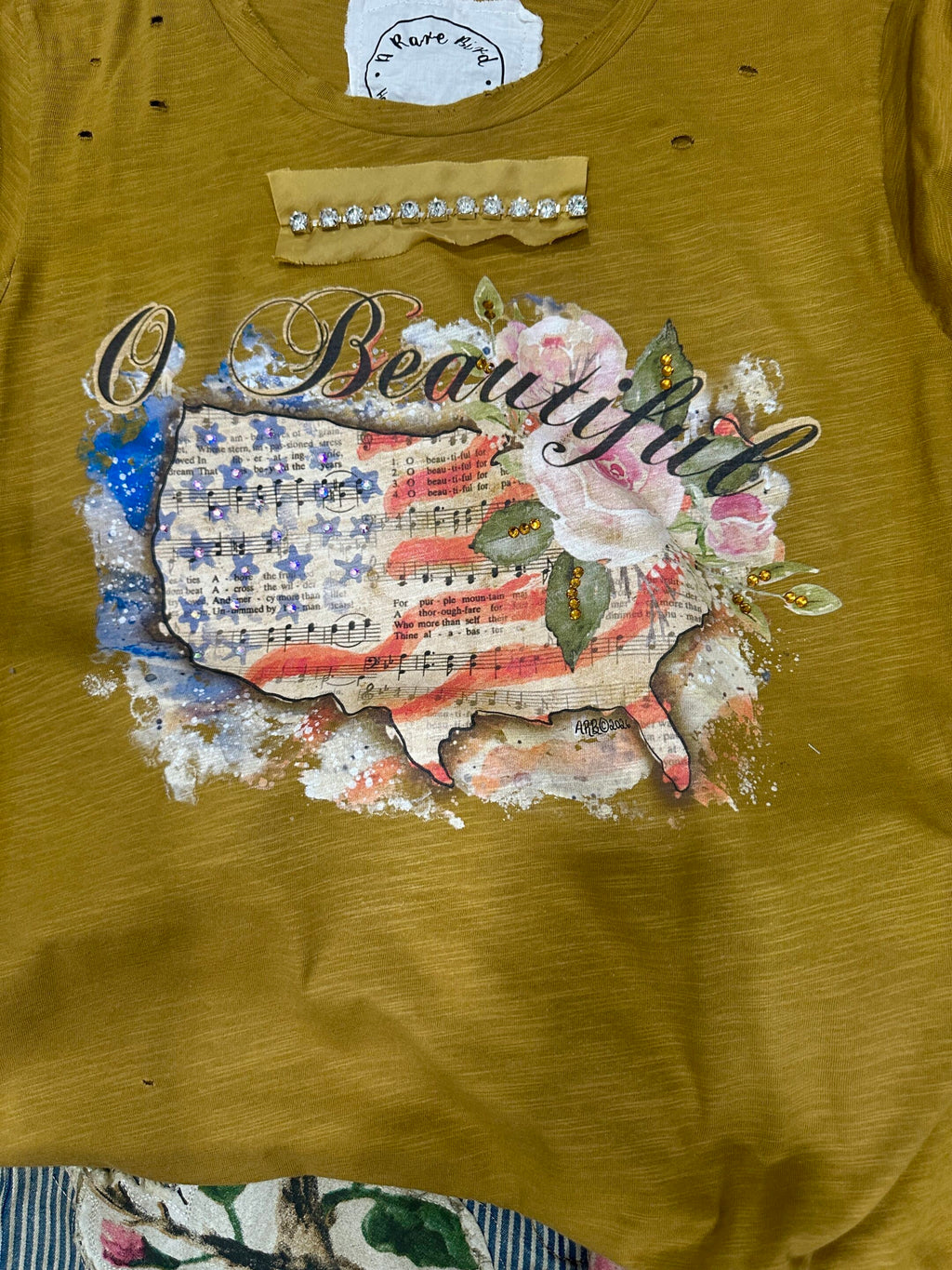 O Beautiful USA Tattered Tee image 3
